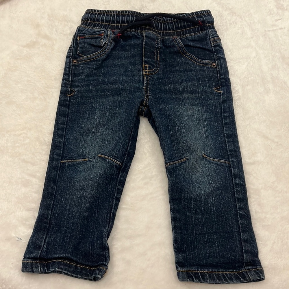 Cat & Jack straight leg jean with jogger style drawstring waist band - Picture 1 of 9